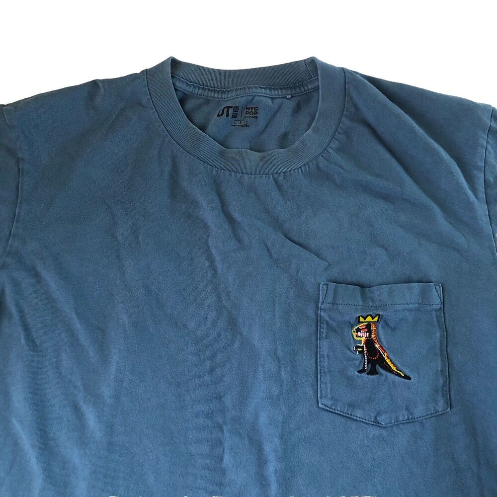 Uniqlo X Jean Michel Basquiat Men’s Pocket T Shirt Graphic Art Tee Size Small - Picture 5 of 9